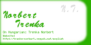 norbert trenka business card